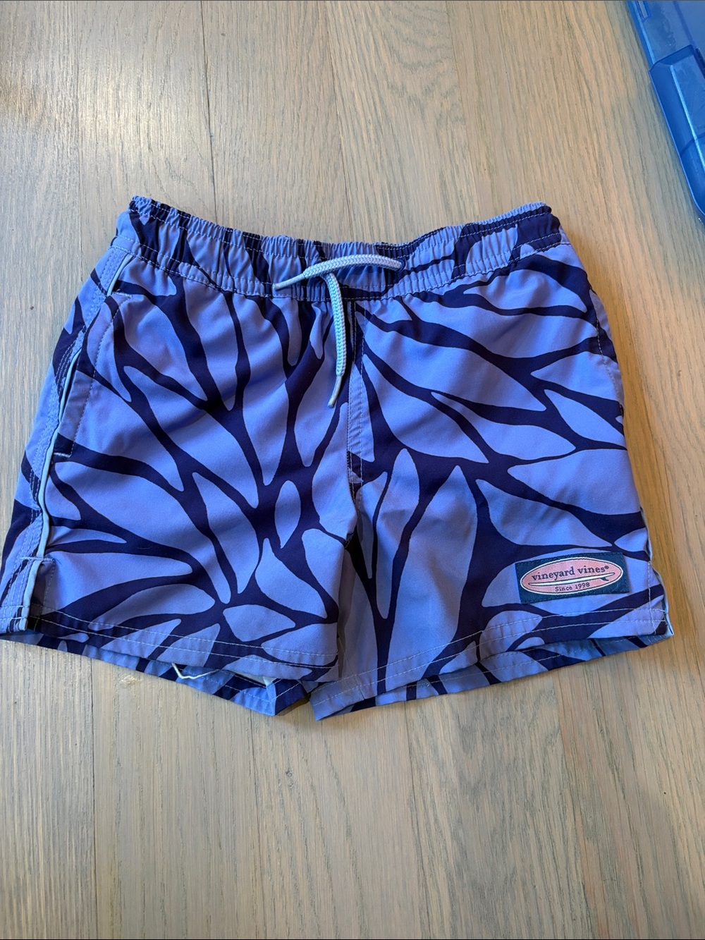 Vineyard Vines Purple & Navy Athletic Swim Shorts